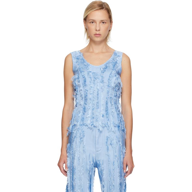 Edward Cuming 女士 背心 蓝色 Scratch The Itch 背心