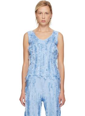 Edward Cuming 女士 背心 蓝色 Scratch The Itch 背心