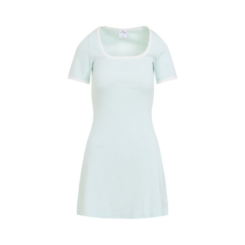 Courrèges 女士 SS26 短款连衣裙 庫雷熱短袖連身裙