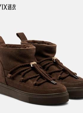 INUIKII 女款经典款低帮绒面革雪地靴 迷衣时尚