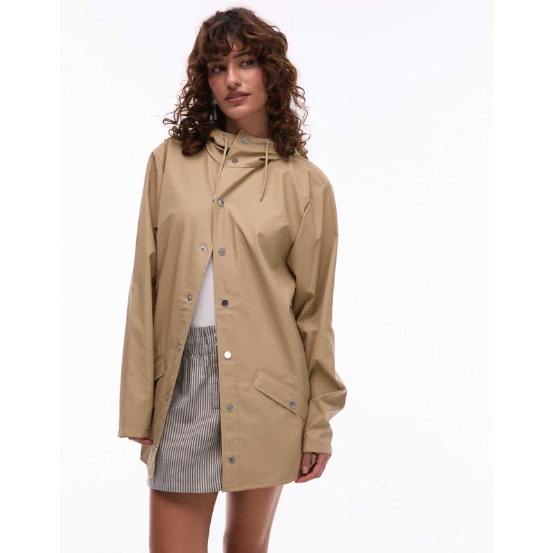 Rains 中性（成人） 夹克 12010 男女通款防水短款沙色夹克