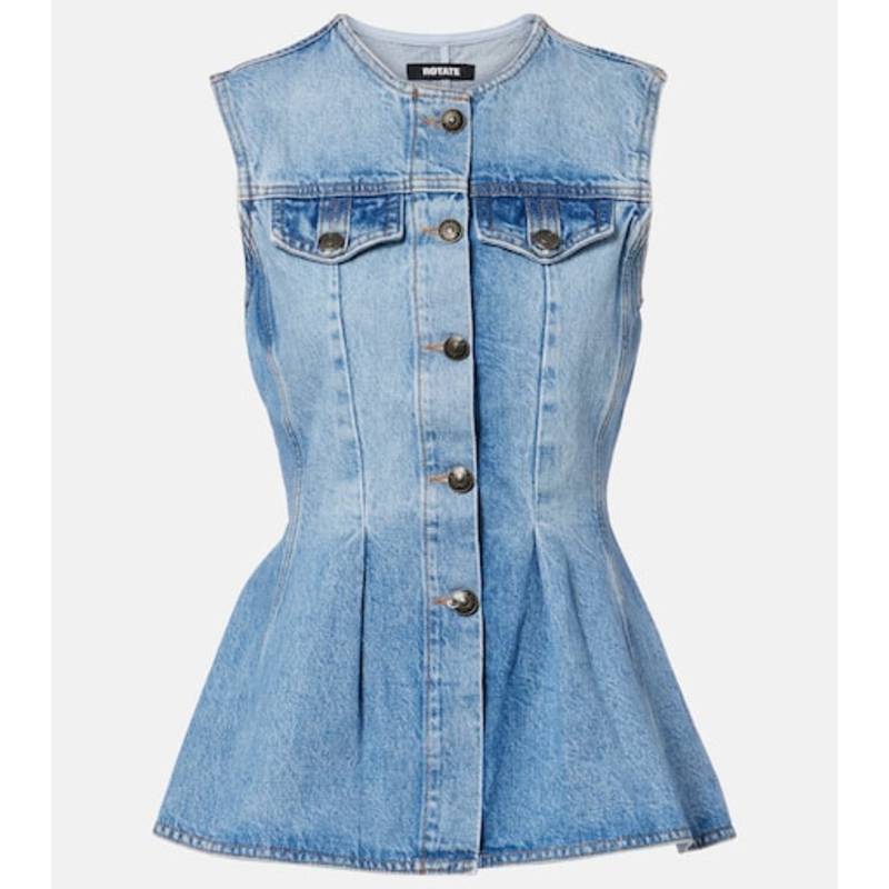 ROTATE 女士 背心 Zoey 收腰牛仔上衣