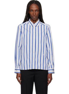 Wales Bonner 女士 衬衫 白色  蓝色 The Daylight 衬衫