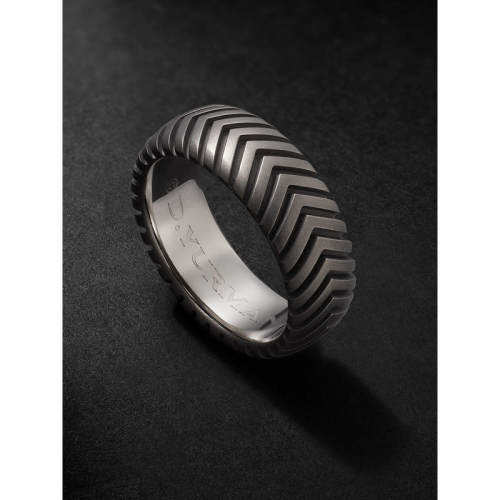 David Yurman 男士 戒指 V形钛合金戒指