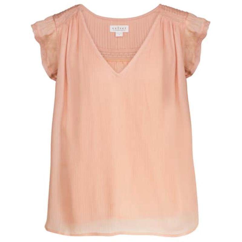 Velvet by Graham  Spencer 女士 背心 Isabelle 蕾丝边衫