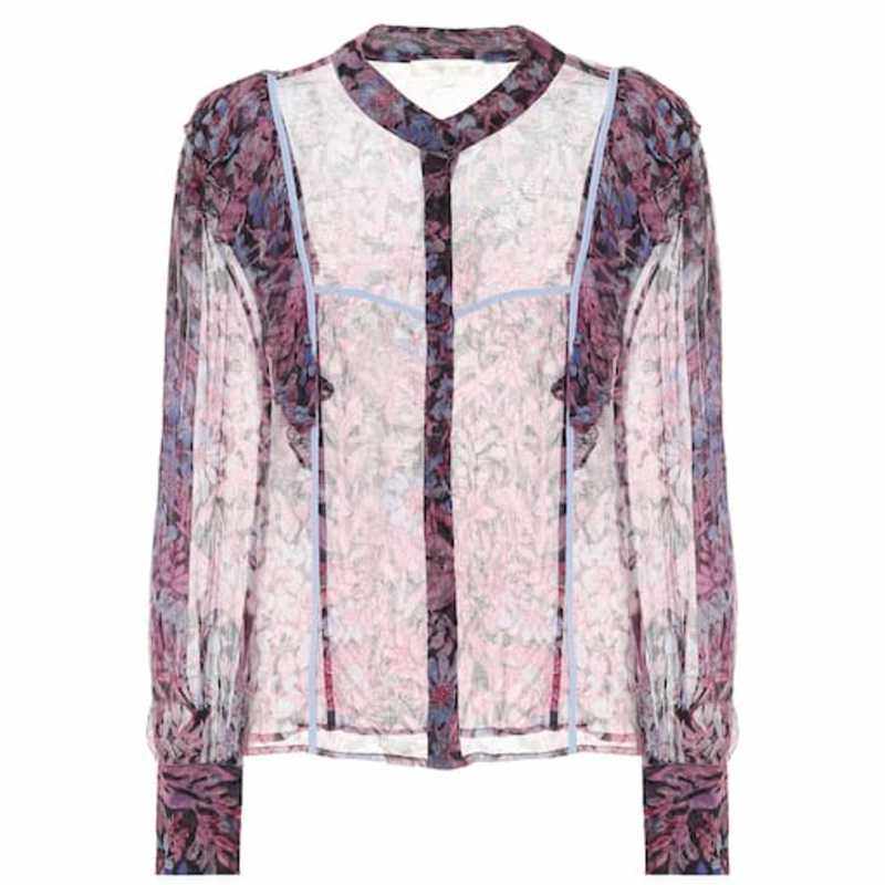 LoveShackFancy 女士 上衣 Beatrix 印花雪纺衫