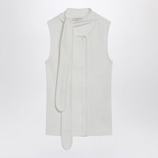 Lemaire 勒梅尔 女士 SS26 背心 MILKCOLORED 不对称围巾领上衣