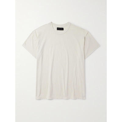 Les Tien 男士 衬衫 Combed 反转件染棉针织T恤