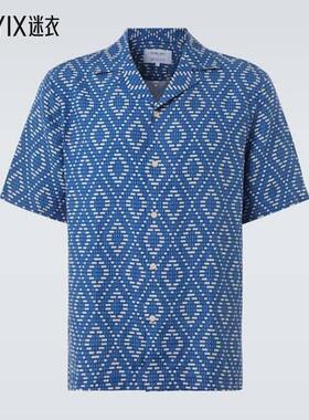 Frescobol Carioca 男款Roberto 印花亚麻衬衫 迷衣时尚