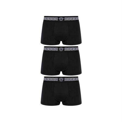 Versace 范思哲 男士 FW26 三件装黑色平角内裤