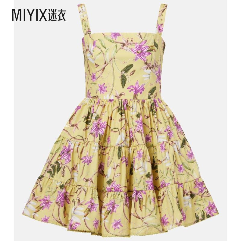 Agua By Agua Bendita 女款Lima 印花棉质迷你连衣裙 迷衣时尚