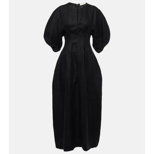 Faithfull the Brand 女士 中长连衣裙 Soleil 亚麻长款连衣裙