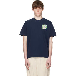 Casablanca 男士 T恤 海军蓝 L'Arche De Tennis