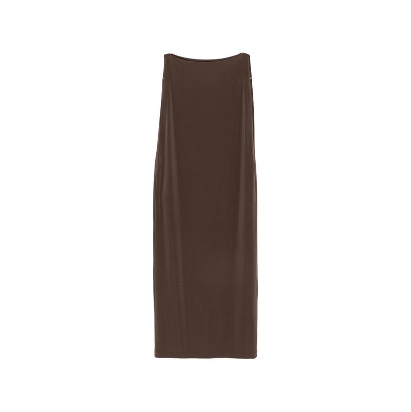 Issey Miyake 三宅一生 女士 SS26 中长连衣裙 棕色连衣裙图片