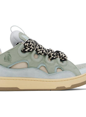 Lanvin 浪凡 男士 运动鞋 蓝色  绿色 Leather Curb