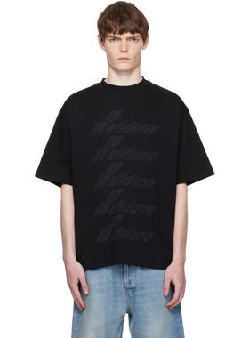 We11Done 男士 T恤 黑色 WELLDONE Front Logo