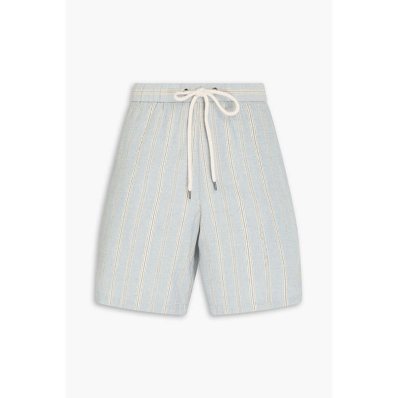James Perse 女士 短裤 条纹棉麻混纺短裤