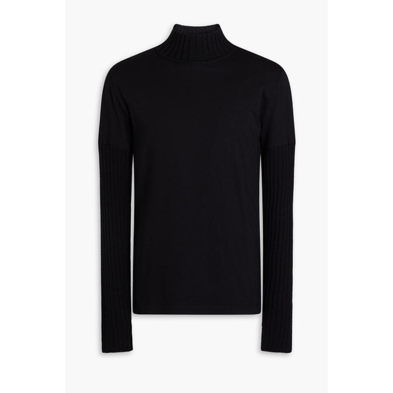 MM6 Maison Margiela 男士 T恤 棉针织罗纹羊毛混纺T恤