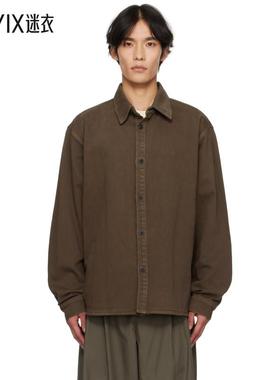 LE17SEPTEMBRE 男款棕色纽扣牛仔衬衫 迷衣时尚