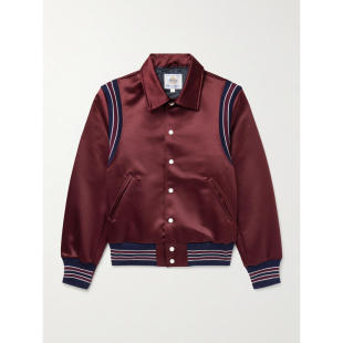 夹克 GOLDEN 秋冬新品 男士 条纹棉混纺修饰缎面运动夹克 BEAR