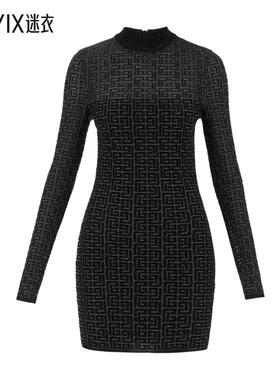 Balmain 巴尔曼 女 PB Labyrinthe 交织字母连衣裙 迷衣时尚