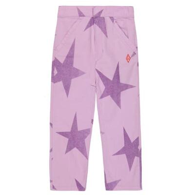 The Animals Observatory 女童 长裤 驼色印花棉质亚麻童装