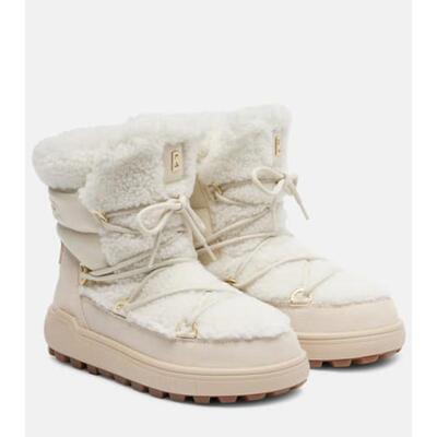 Bogner 博格纳 女士 雪地靴 Chamonix 皮毛饰边绒面革