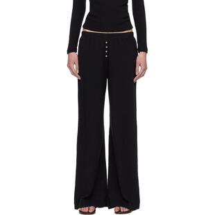 LESET 女士 运动长裤 黑色 Pointelle Boxer 长裤