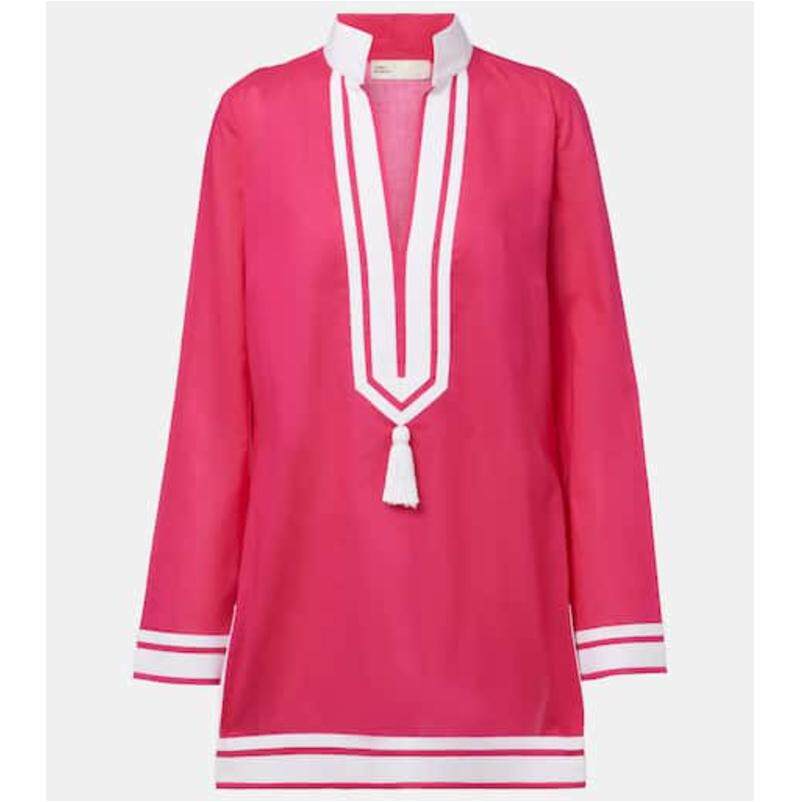 Tory Burch 汤丽柏琦 女士 罩衫 棉质薄纱长衫