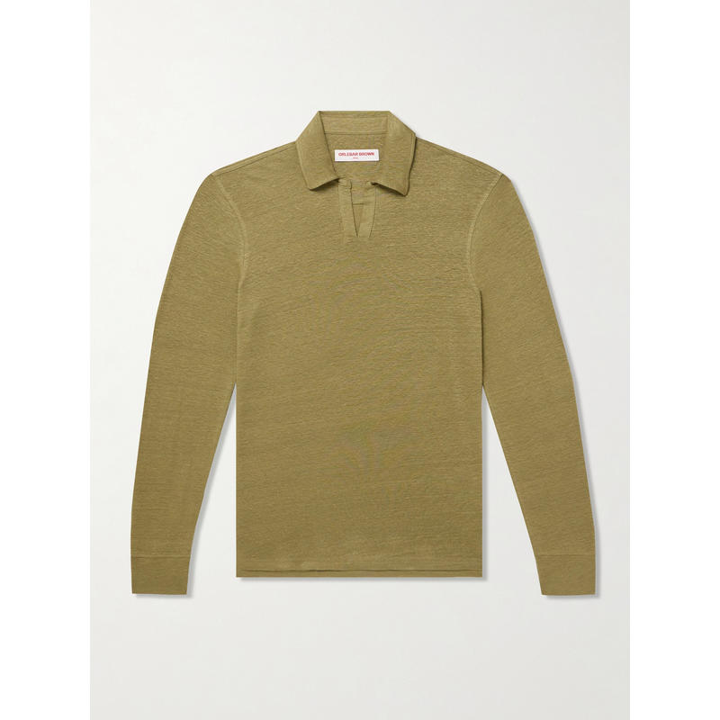 Orlebar Brown 男士 FW25 衬衫 Felix 亚麻针织Polo衫