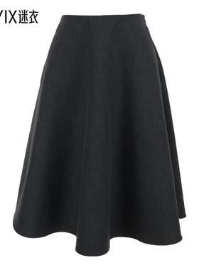 [秋冬新品]MSGM 女款Closure 灰色侧边隐形拉链高科技布织女士半