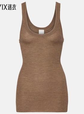 Calvin KleinCK女款Ella 罗纹针织羊毛背心上衣迷衣时尚