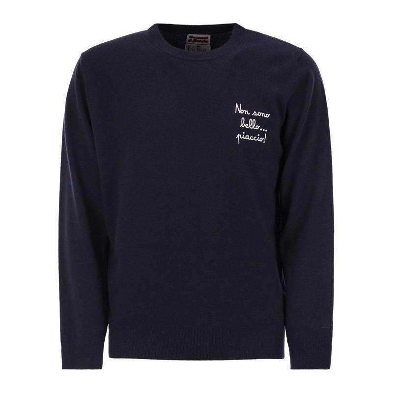 MC2 Saint Barth 男士 FW25 毛衣 Mc2 聖巴特島蒼鷺刺繡針織衫