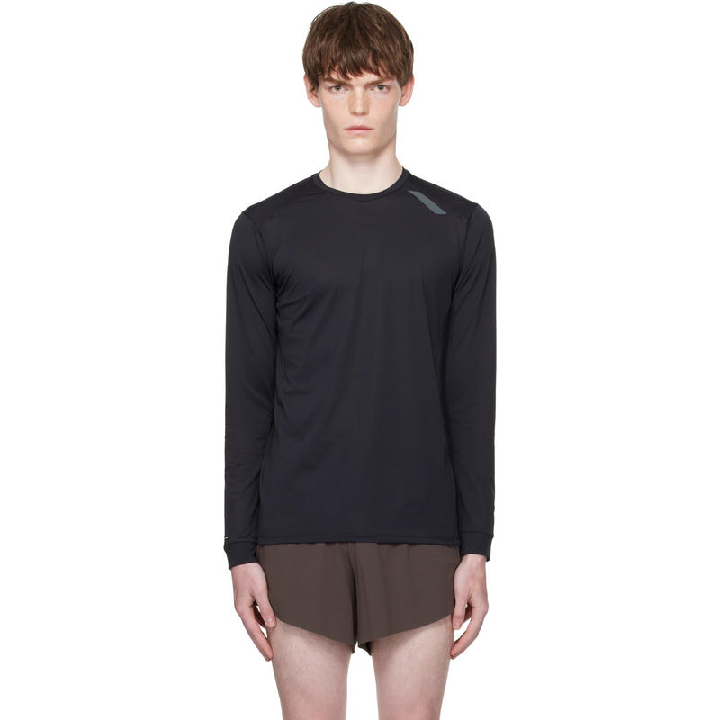 SOAR Running 男士 T恤 黑色 Long Sleeve Tech T 恤