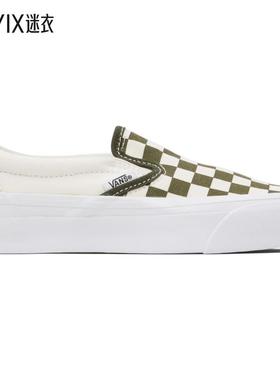 Vans范斯 女款灰白色 & 绿色 LX Classic Slip-On 98 运动鞋 迷衣