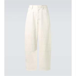 勒梅尔 leg 男士 barrel 棉质斜纹布 长裤 Lemaire