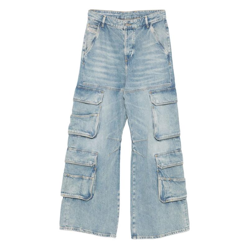 Diesel 女士 FW25 牛仔长裤 Clear 蓝色牛仔裤