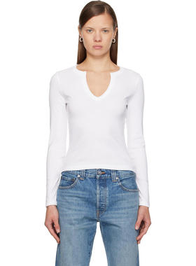 FLORE FLORE 女士 T恤 白色 Iman 长袖 T 恤