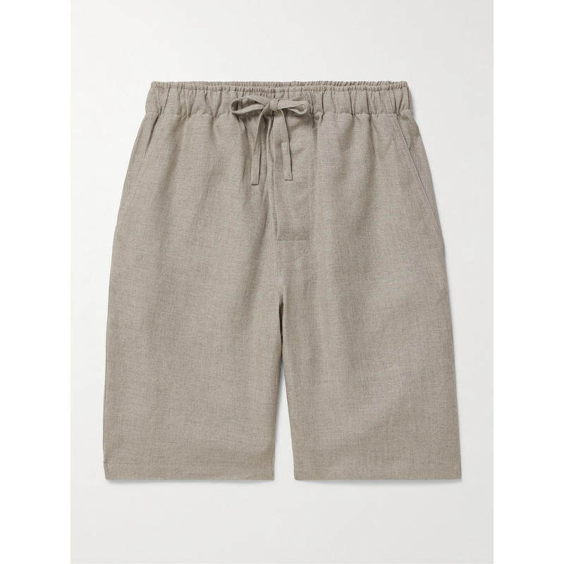 DE PETRILLO 男士 FW25 短裤 修身直筒亚麻抽绳短裤,男装,短裤,淘宝优惠券,粉丝福利购,淘宝优惠卷