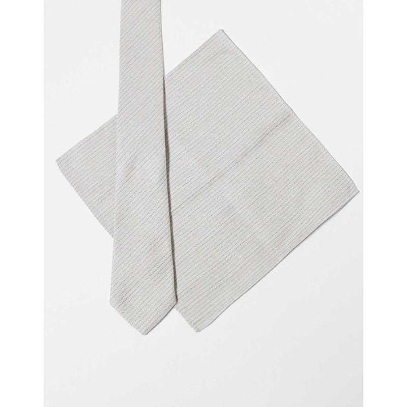 ASOS DESIGN 男士 领带 设计织纹打结晶石镶嵌口袋方巾