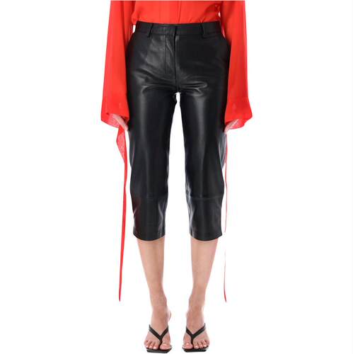 The Frankie Shop 女士 SS26 长裤 LIOR 皮革七分裤