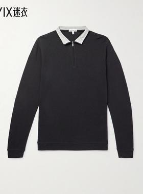 Peter Millar 男士皇冠型棉混纺针织半拉链卫衣 迷衣时尚