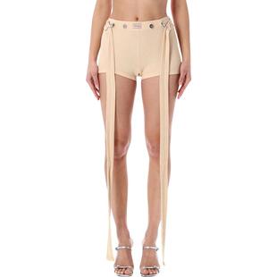 让·保罗·高缇耶 Gaultier 女士 SS26 裸色棉质 Jean 短裤 Paul