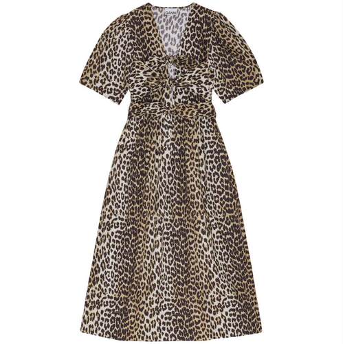 Ganni 甘尼 女士 FW26 中长连衣裙 有机棉