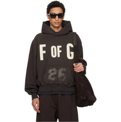 Fear Of God 男士 卫衣 棕色 F Of G Classic Half Raglan 连帽衫
