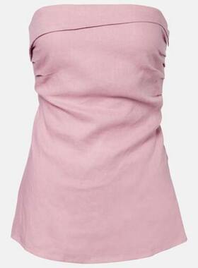 Faithfull the Brand 女士 背心 Caen 无肩带亚麻上衣