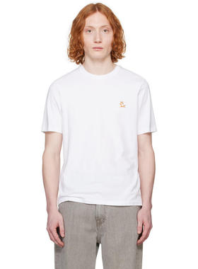 Maison Kitsuné 男士 T恤 白色 Chillax Fox Patch Regular T 恤