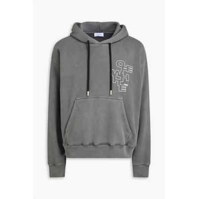 Off-White 男士 FW24 卫衣 灰色 Outline Arrow Skate 连帽衫