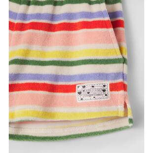 Molo 女童 短裤 Angela 条纹棉混纺厚绒布童装