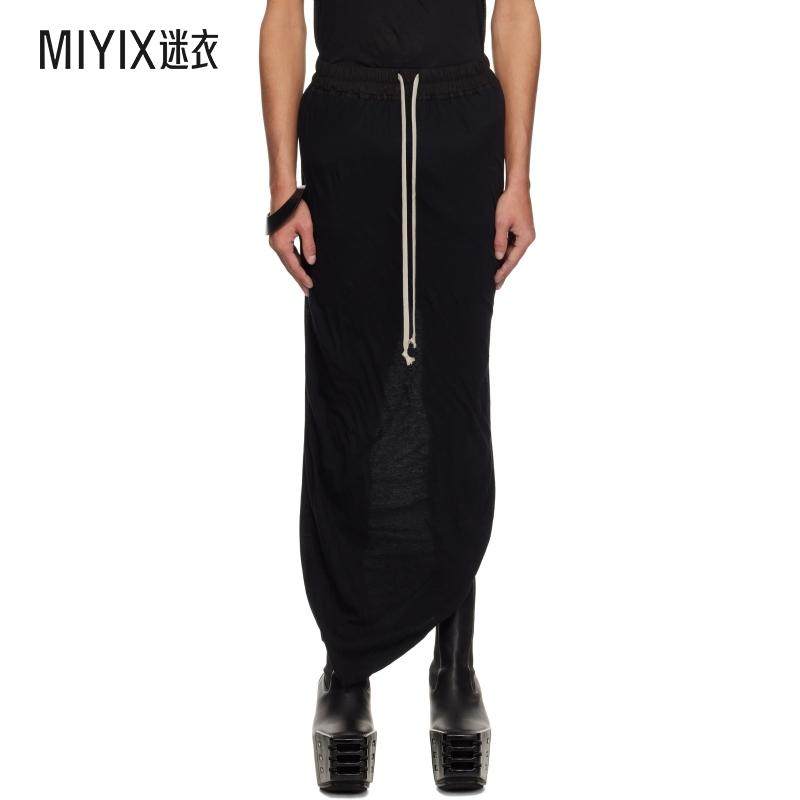 Rick Owens瑞克欧文斯 男款黑色 Hollywood Pull On Pillar 半身